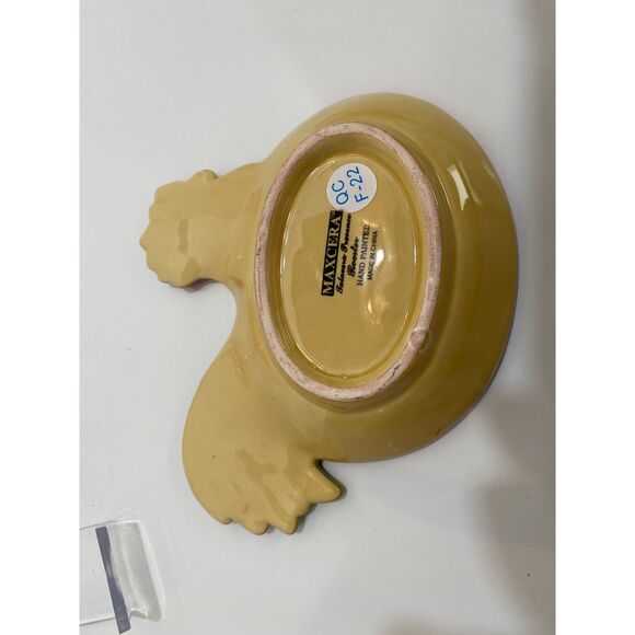 Set of 4 Maxcera Rooster Hand Painted Floral Design Decorative Dishes/Bowls - Picture 7 of 14